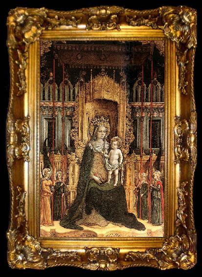 framed  VIVARINI, family of painters Triptych (detail) wert, ta009-2